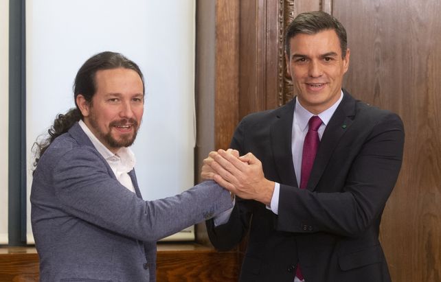 Aliados. Pedro Sánchez y Pablo Iglesias el pasado diciembre
