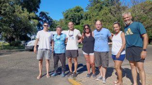 Participantes de la prueba que une Hernandarias con Paraná.