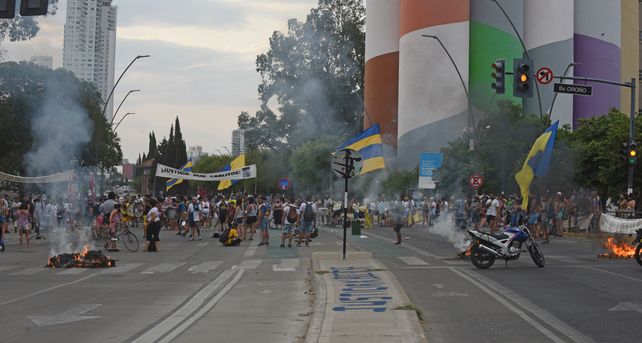 Los manifestantes cortaron las avenidas por dos horas