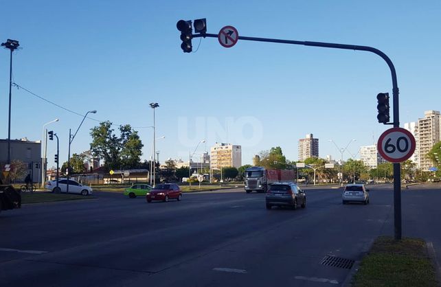 La intersección de avenida Alem y Belgrano