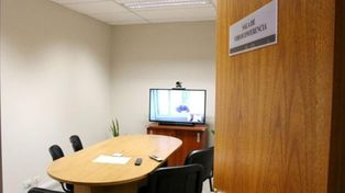 La sala de videoconferencias.&nbsp;