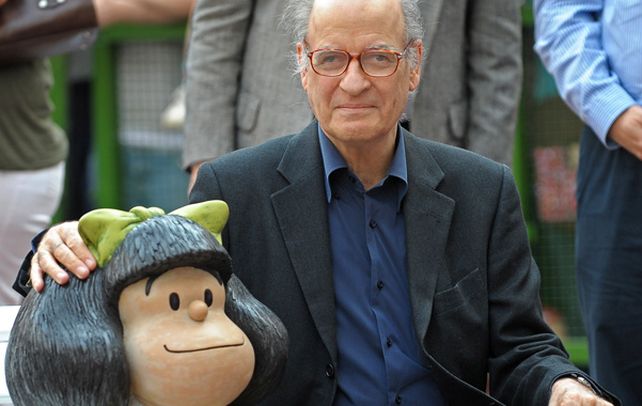 La célebre creación de Quino cumplió 50 años y los festejó en el barrio porteño de San Telmo