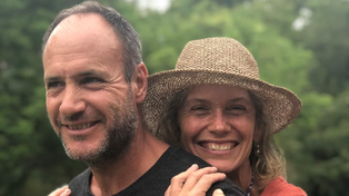 Maru Botana junto a su marido Bernardo Solá