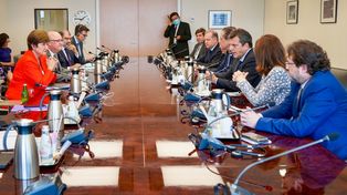 Sergio Massa en la reunión con Kristalina Georgieva
