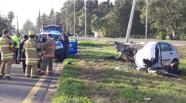 Así quedó el auto tras el accidente.&nbsp;