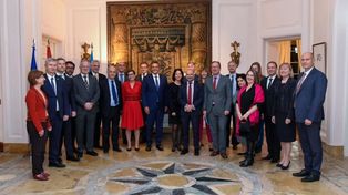 Sergio Massa, el presidente de la Cámara de Diputados, mantuvo un encuentro de trabajo con los embajadores acreditados en el país.