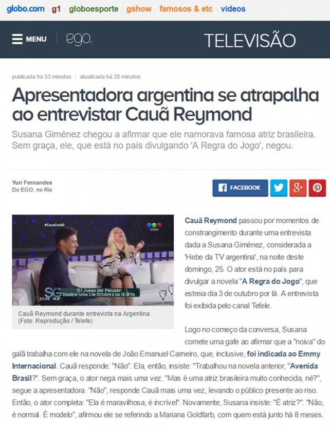 Cauã Reymond pasea junto a su novia hot mientras en Brasil se ríen de Susana