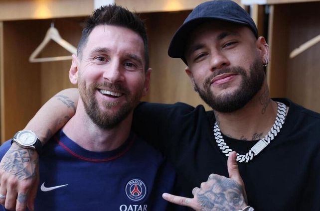 Messi y Neymar una amistad que se sella en la descendencia.