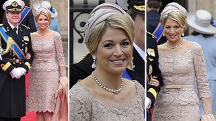M&aacute;xima, la &uacute;nica argentina en la boda, luci&oacute; impecable