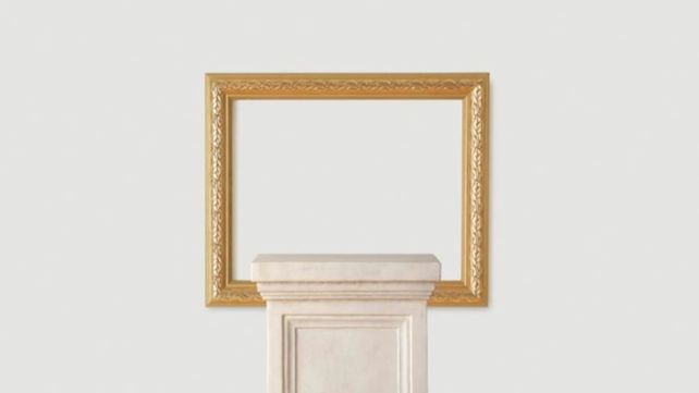 Una de los lienzos en blanco que presentó el artista danés que los presentó como sus obras.&nbsp;