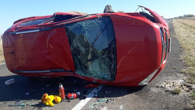 Siete personas resultaron heridas por un choque entre un Chevrolet Tracker y un Fiat Cronoss en el kilómetro 181 de la Ruta 12