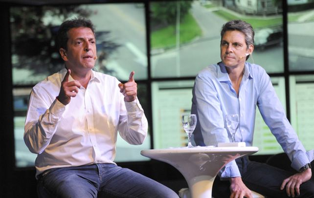 Plantando ideas. Massa ponderó a Grandinetti por haberse animado a dar la pelea política para “devolverle al ciudadano el espacio público”. (S.Meccia)