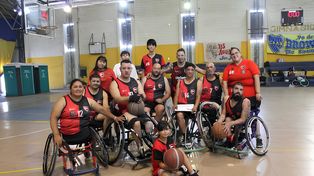 Parte del equipo de básquet adaptado de Newells