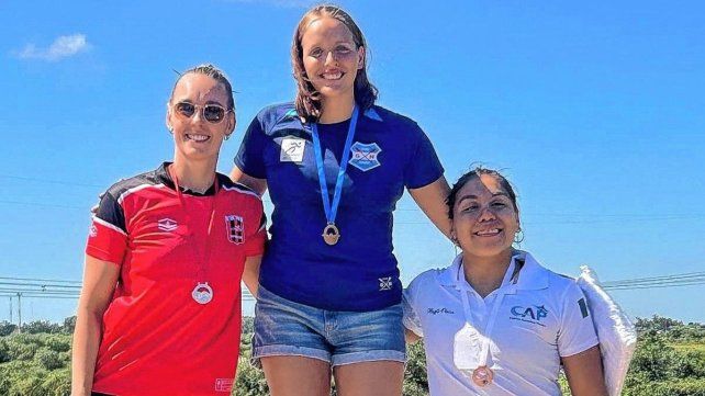 Candela Giordanino fue la ganadora del selectivo de aguas abiertas en Santo Tomé.