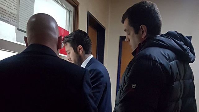 Preso. García Ramón llegó esta mañana al juzgado de Bonadio