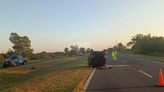 Fuerte accidente en AU Santa Fe-Rosario a la altura de Sauce Viejo&nbsp;