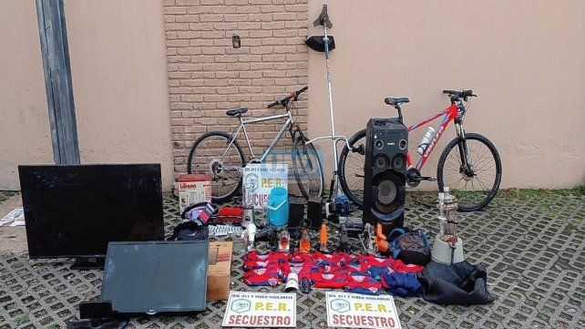 La Policía encontró un aguantadero de elementos robados