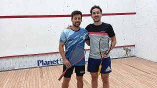 El paranaense Francisco Obregon y el marplatense Federico Cioffi, jugadores de la Selección Argentina de squash.
