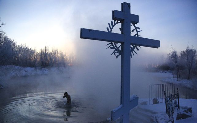 Imágenes de la Epifanía ortodoxa en Rusia