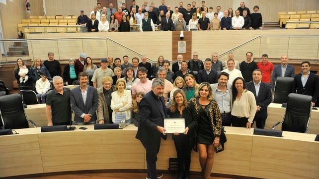 Todos los que acompañaron a Guillermo Ferretti en la distinción.