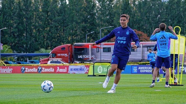 La Selección Argentina entrenó en el predio de Ezeiza.