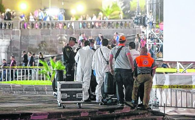 Tragedia. El accidente interrumpió las funciones en el Festival Santa Lucía