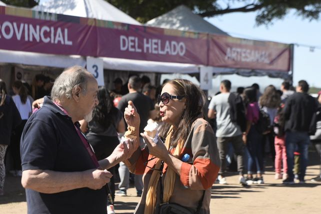 Darse el gusto. Los cucuruchos con dos sabores de helado artesanal son las estrellas de la 7ª Fiesta.