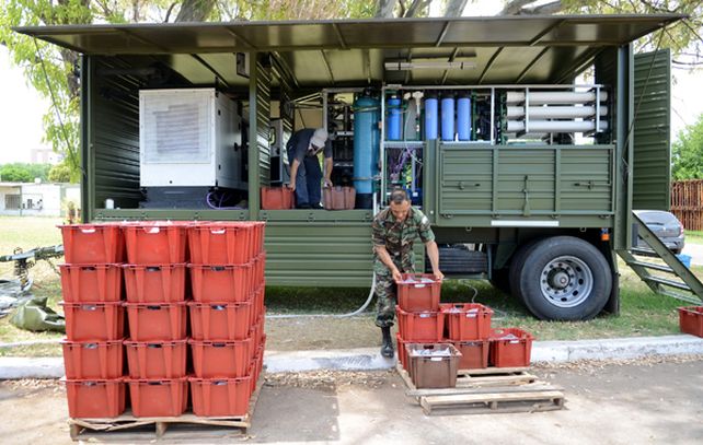 La planta potabilizadora de agua del Ejército
