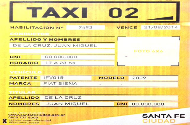Modelo. La imagen muestra cómo sería el cartel que llevarían los autos.