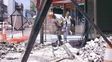 Las obras frente al kiosco de diarios y revistas. Las obras frente al kiosco de diarios y revistas.