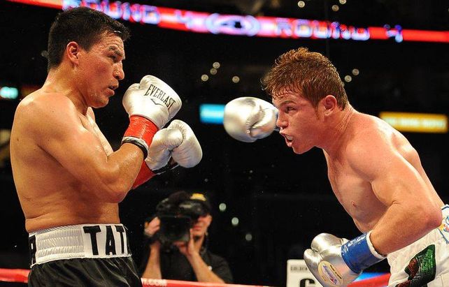 Baldomir en su pelea ante el mexicano Canelo Álvarez en Los Ángeles en 2010.