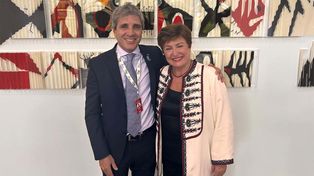 El ministro de Economía, Luis Caputo, se reunió con&nbsp; la directora gerente del Fondo Monetario Internacional (FMI), Kristalina Georgieva