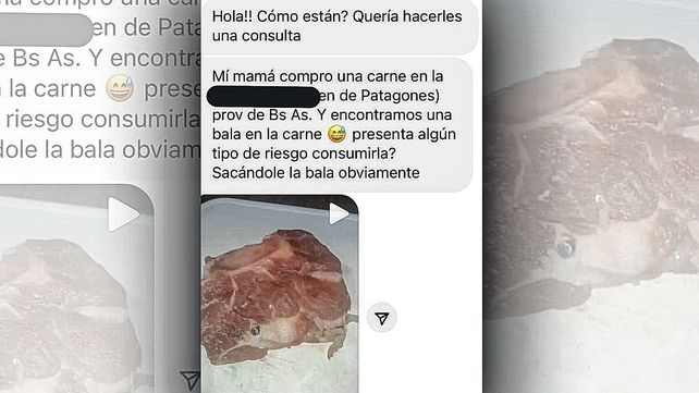 Compró carne y le vino con una bala adentro