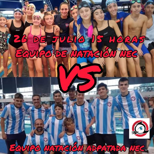 Competencia de natación en zona oeste con un chocolate como premio