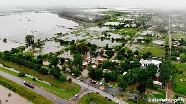 Así está Nogoyá tras las lluvias torrenciales