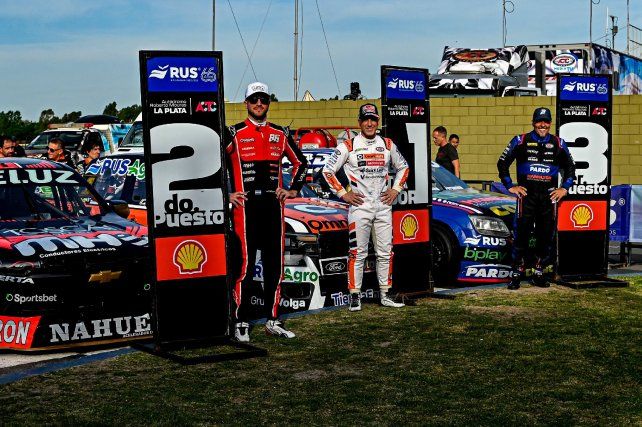 Los tres primeros clasificados en el TC Pick Up