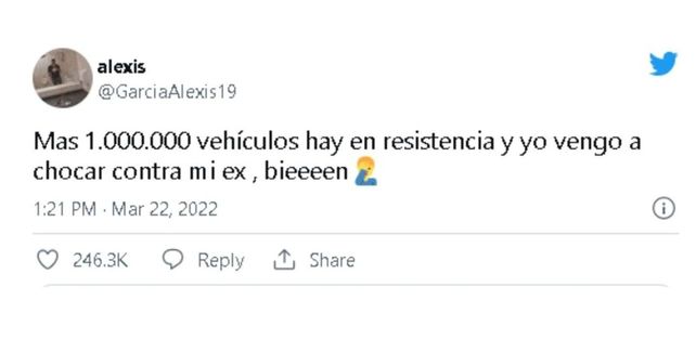 Chocó con la ex novia y su respuesta se volvió viral: Peor hubiese sido volver