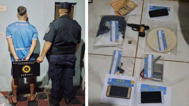 Personal de la Departamental de Policía de Concordia concretó un procedimiento y detuvo a un sujeto armado y con cuatro gramos de cocaína.&nbsp;