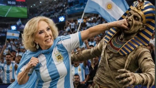 Los memes de Mirtha Legrand enfrentando faraones fueron uno de los más viralizados después del triunfo argentino ante Egipto