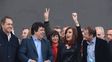 Cristina junto a Scioli, Espinoza y Insaurralde.&nbsp;
