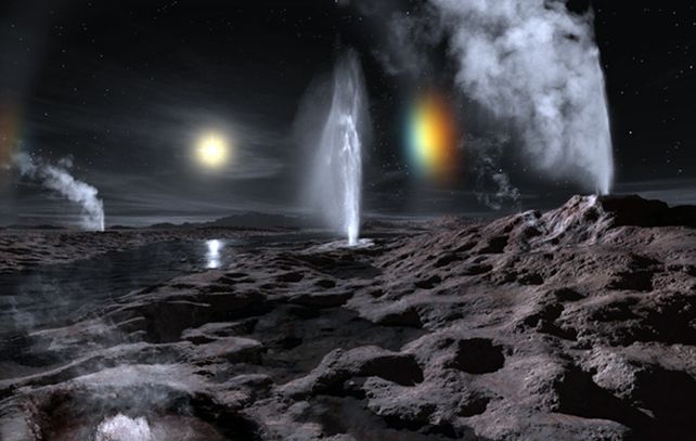 Una ilustración de la Nasa con el aspecto que podría tener la superficie de Plutón.