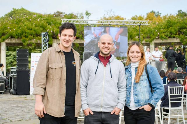Santiago Trevisán, Eliel Buttice  y Laria Cortina