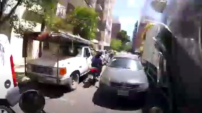 Una imagen de la persecución a lo largo de cuatro kilómetros que incluyó cuadras en contramano.&nbsp;
