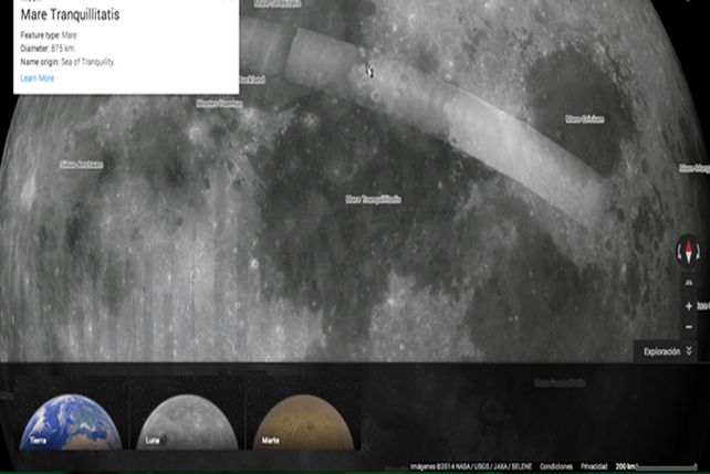 El hombre llega a la Luna y a Marte con Google Maps