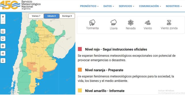 Alerta amarilla por vientos intensos para Rosario y varias localidades de la región