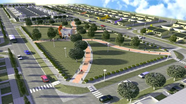 Proyecto. La planificación presenta una gran plaza central.&nbsp;