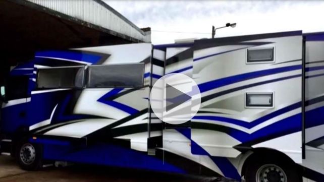 El motorhome en cuestión en manos de los Lopez.&nbsp;