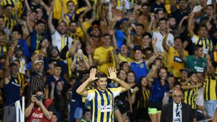 Malcorra festeja su gol, que significó el ansiado triunfo canalla.&nbsp;