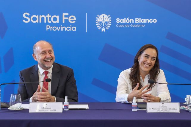 Más reservas. Omar Perotti y Erika Gonnet brindaron detalles del proyecto.