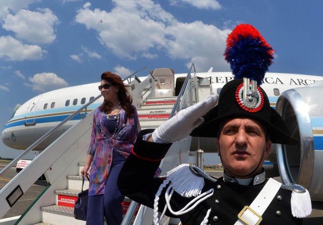 Cristina llegó a Italia para su encuentro con el Papa